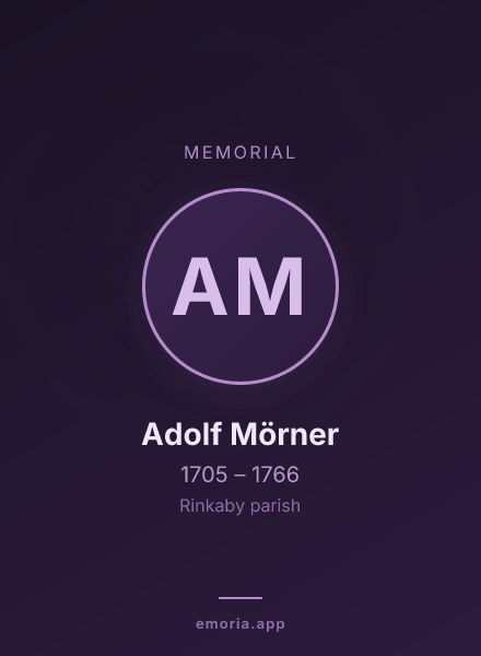 Memorial portrait of Adolf Mörner