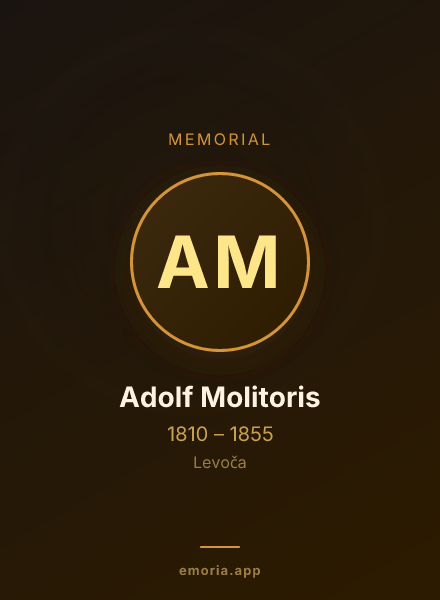 Memorial portrait of Adolf Molitoris