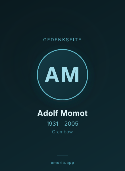 Gedenkportrait von Adolf Momot