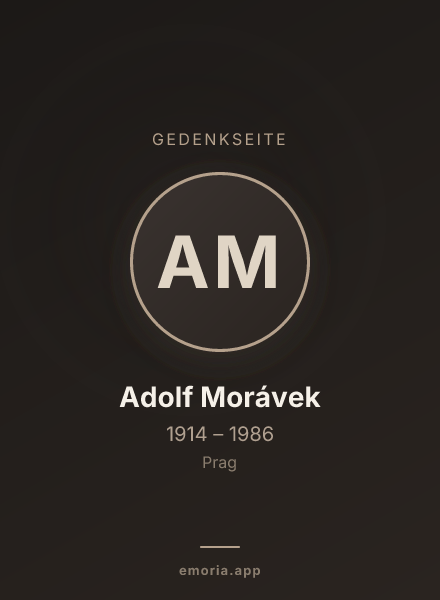 Gedenkportrait von Adolf Morávek