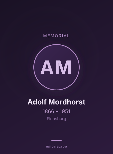 Memorial portrait of Adolf Mordhorst