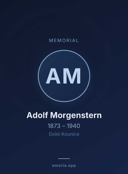 Memorial portrait of Adolf Morgenstern