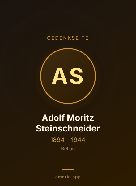 Gedenkportrait von Adolf Moritz Steinschneider