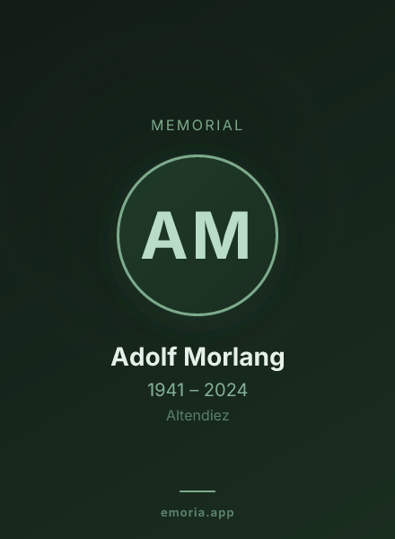 Memorial portrait of Adolf Morlang