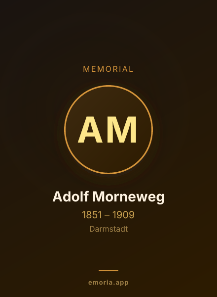 Memorial portrait of Adolf Morneweg
