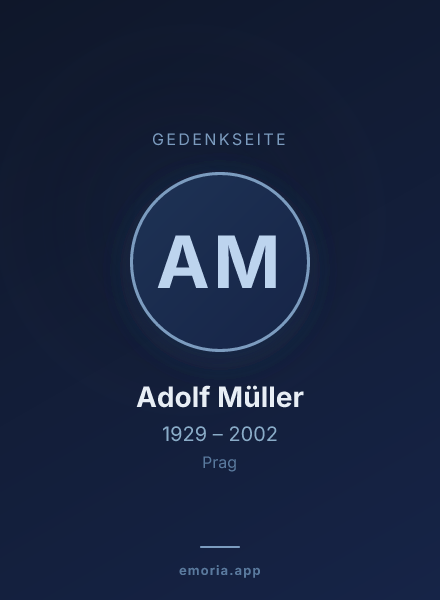 Gedenkportrait von Adolf Müller