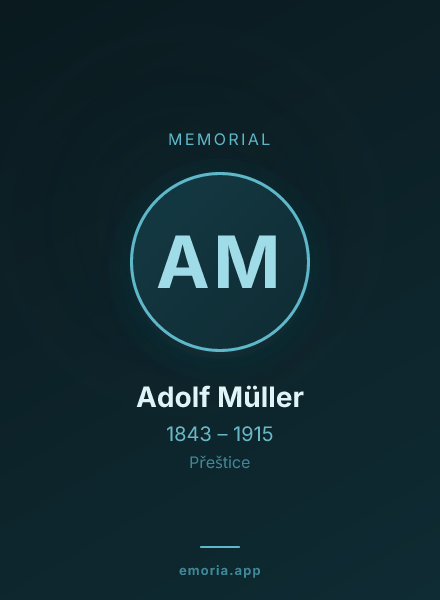 Memorial portrait of Adolf Müller