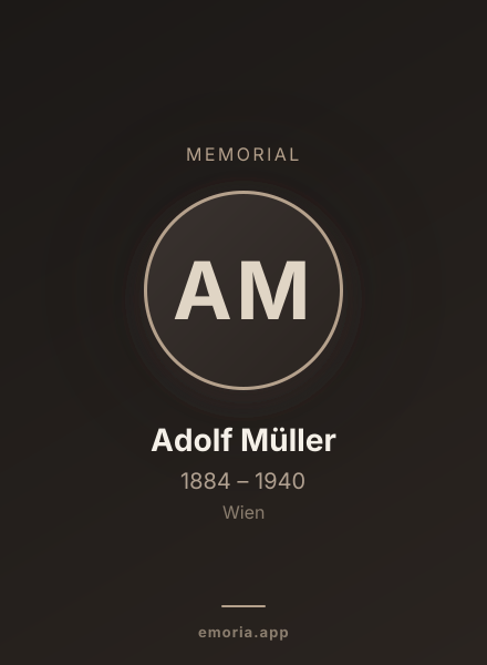 Memorial portrait of Adolf Müller