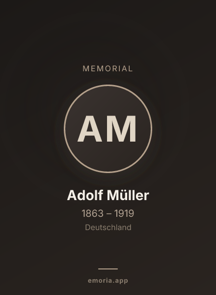 Memorial portrait of Adolf Müller