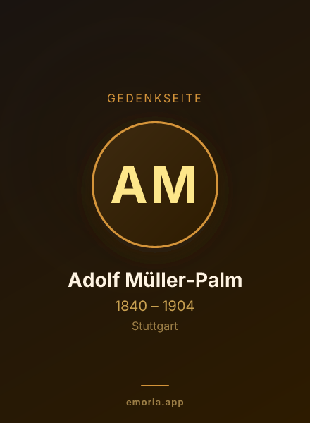 Gedenkportrait von Adolf Müller-Palm