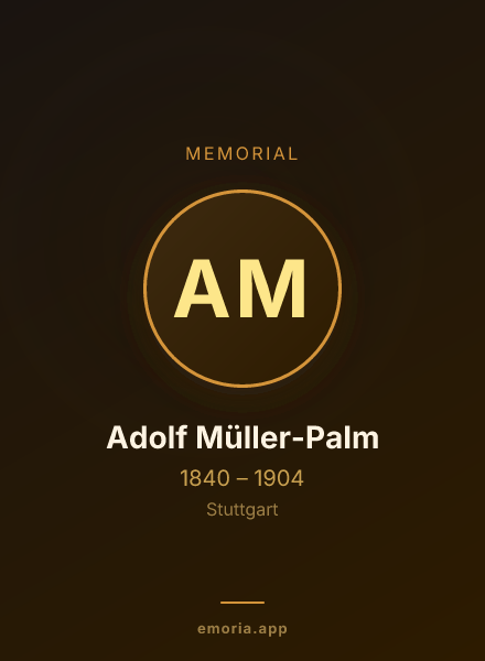 Memorial portrait of Adolf Müller-Palm