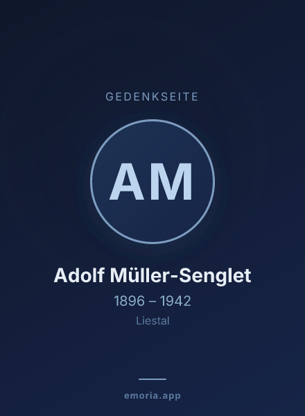 Gedenkportrait von Adolf Müller-Senglet