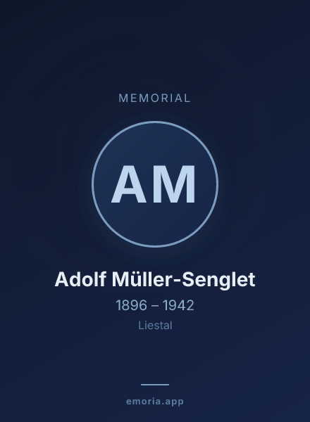 Memorial portrait of Adolf Müller-Senglet