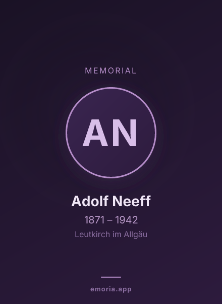 Memorial portrait of Adolf Neeff