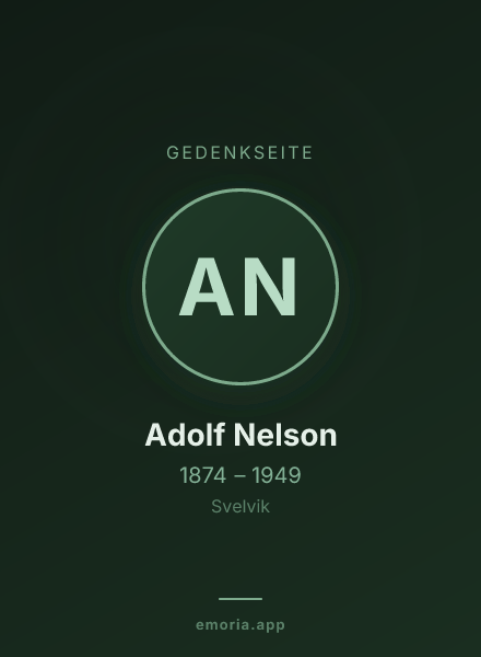 Gedenkportrait von Adolf Nelson