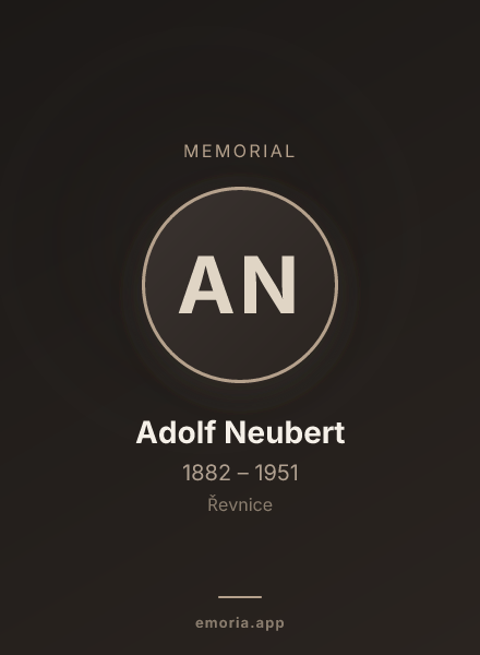 Memorial portrait of Adolf Neubert