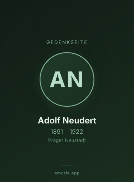 Gedenkportrait von Adolf Neudert