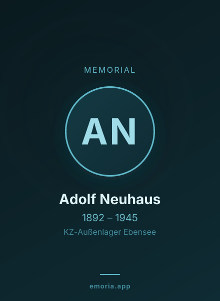 Memorial portrait of Adolf Neuhaus
