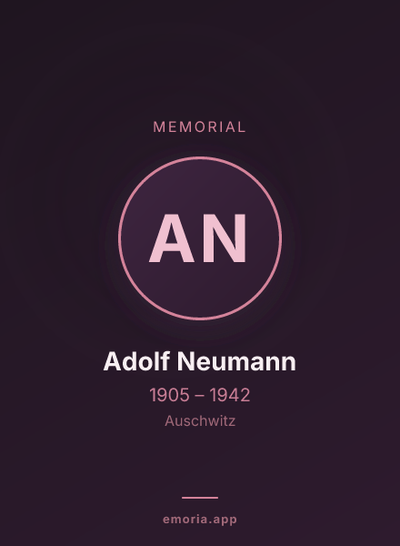 Memorial portrait of Adolf Neumann