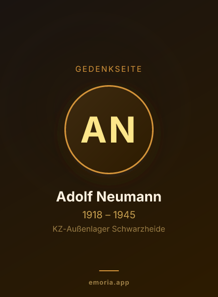 Gedenkportrait von Adolf Neumann