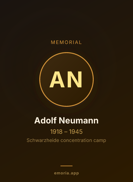 Memorial portrait of Adolf Neumann