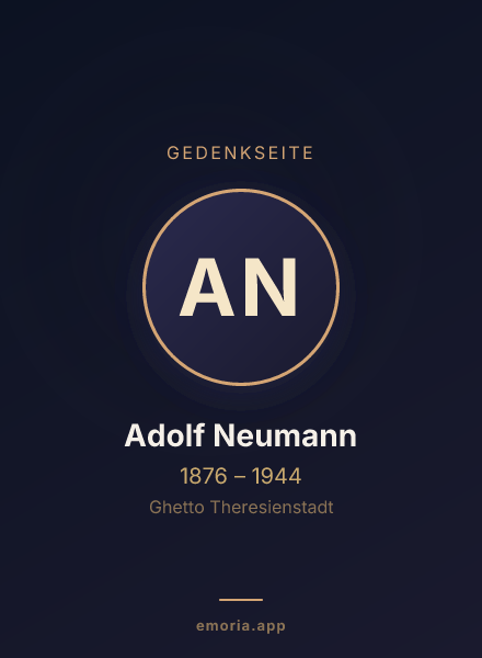 Gedenkportrait von Adolf Neumann
