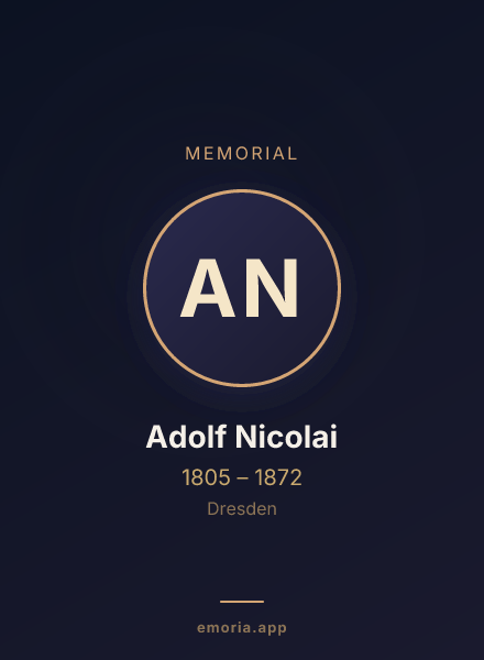 Memorial portrait of Adolf Nicolai