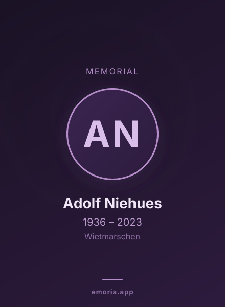 Memorial portrait of Adolf Niehues