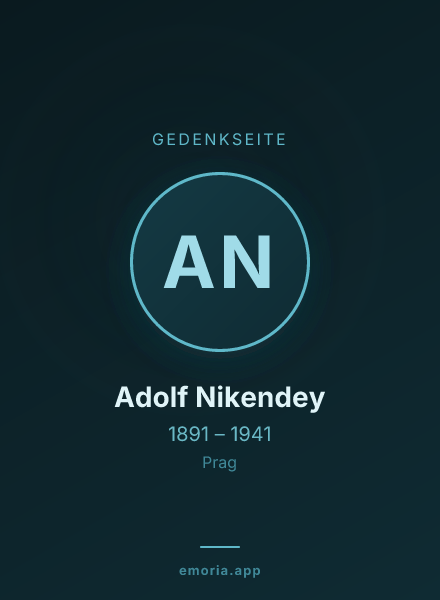 Gedenkportrait von Adolf Nikendey