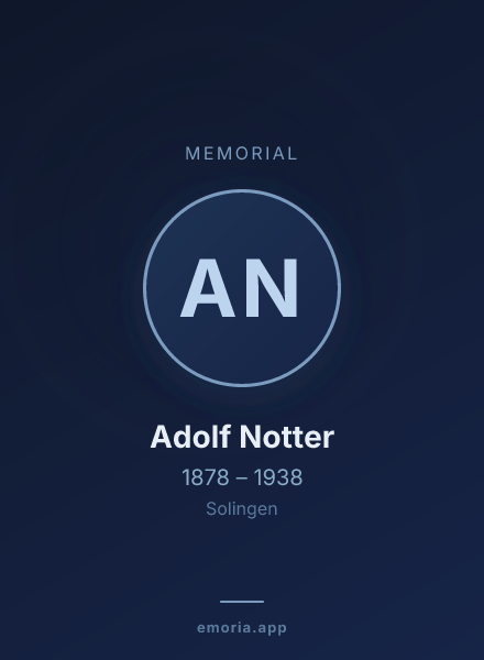 Memorial portrait of Adolf Notter