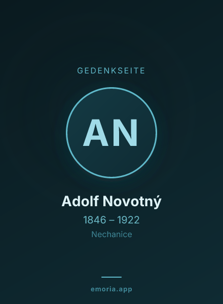Gedenkportrait von Adolf Novotný