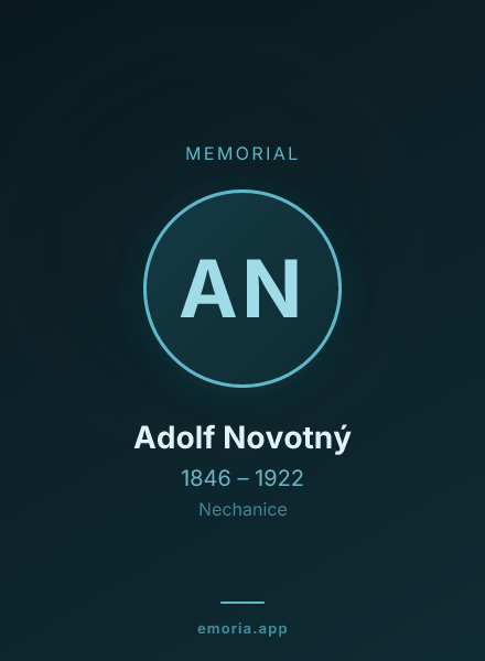 Memorial portrait of Adolf Novotný