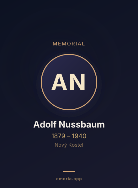 Memorial portrait of Adolf Nussbaum