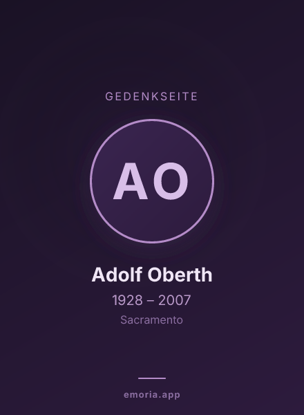 Gedenkportrait von Adolf Oberth