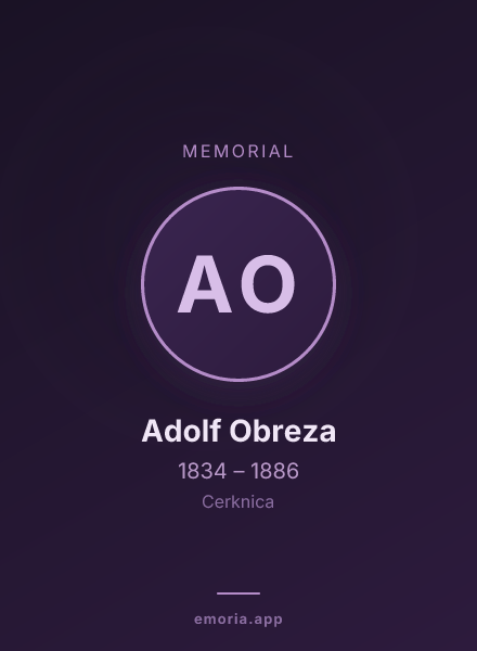 Memorial portrait of Adolf Obreza