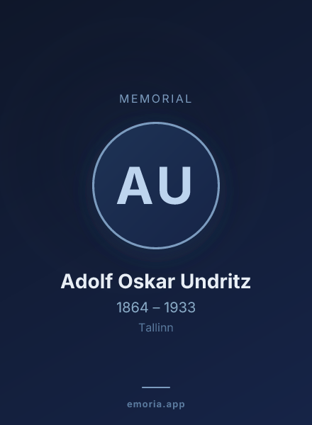 Memorial portrait of Adolf Oskar Undritz