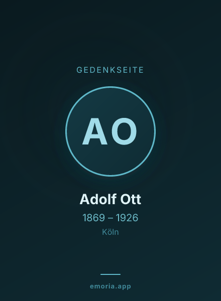 Gedenkportrait von Adolf Ott