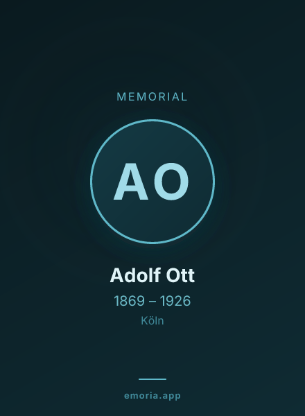 Memorial portrait of Adolf Ott