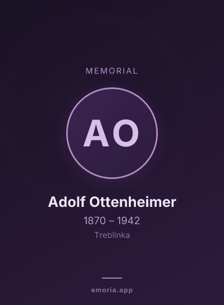 Memorial portrait of Adolf Ottenheimer