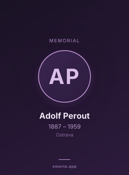 Memorial portrait of Adolf Perout