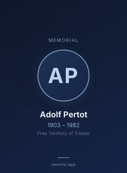 Memorial portrait of Adolf Pertot