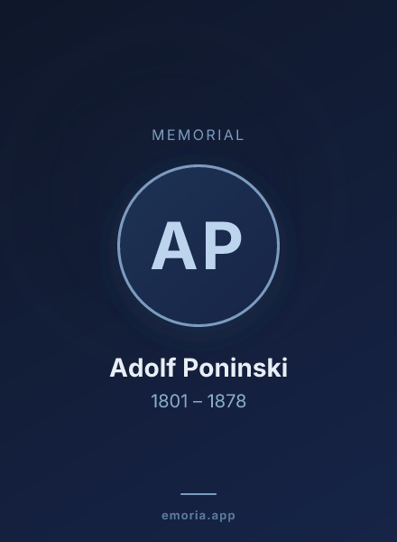 Memorial portrait of Adolf Poninski