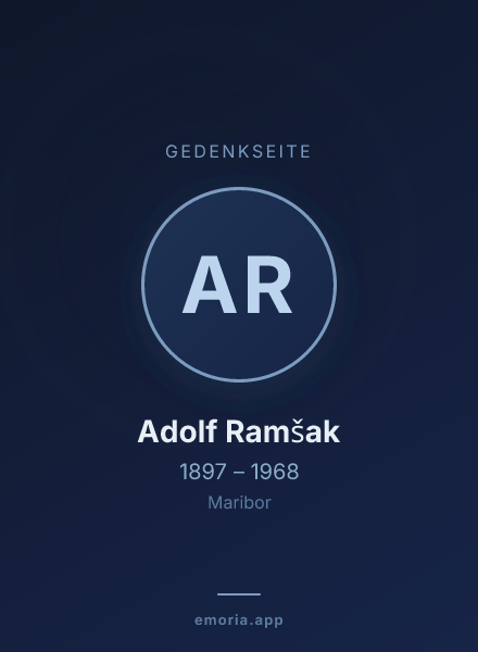 Gedenkportrait von Adolf Ramšak