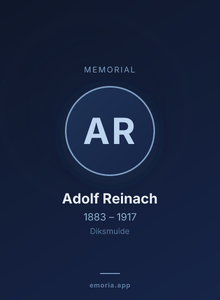 Memorial portrait of Adolf Reinach