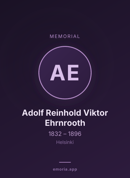 Memorial portrait of Adolf Reinhold Viktor Ehrnrooth