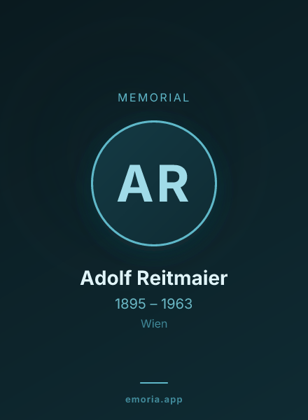 Memorial portrait of Adolf Reitmaier