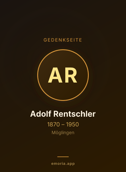 Gedenkportrait von Adolf Rentschler