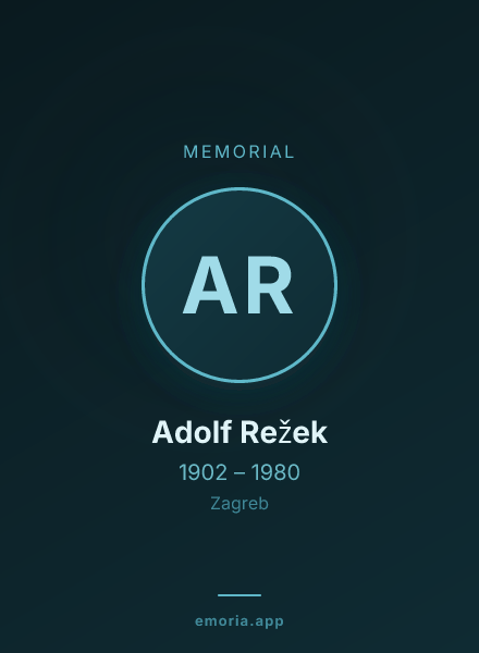 Memorial portrait of Adolf Režek