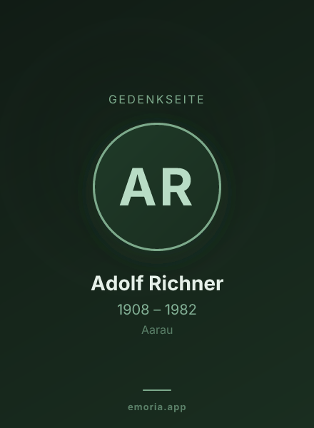 Gedenkportrait von Adolf Richner