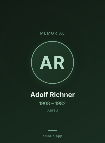 Memorial portrait of Adolf Richner